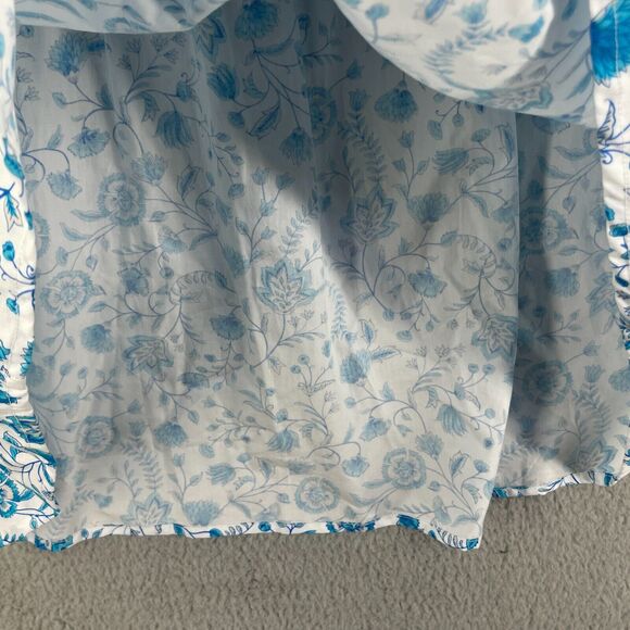 Draper James Womens Floral Dress Cottage Long 100% Cotton Sz S Flowy Ruffle - Picture 7 of 16